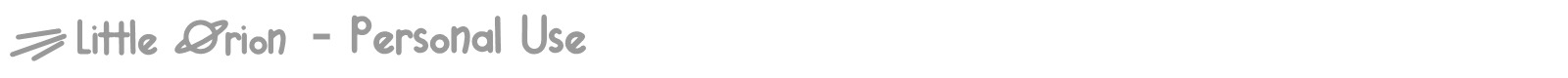 Little Orion font preview